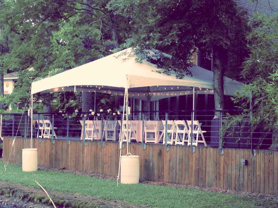 Tent in the garden